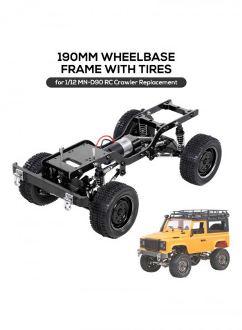Replacement Metal Wheelbase Chassis Frame With Tires For 1/12 RC Crawler Car