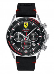 Men's Pilota Evo Water Resistance Leather Chronograph Watch 830710