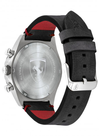 Men's Pilota Evo Water Resistance Leather Chronograph Watch 830710