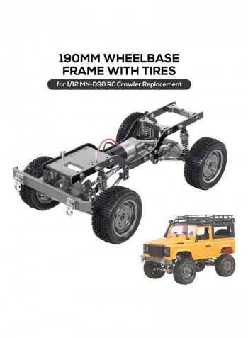 Replacement Metal Wheelbase Chassis Frame With Tires For 1/12 RC Crawler Car