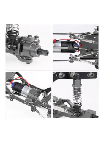Replacement Metal Wheelbase Chassis Frame With Tires For 1/12 RC Crawler Car