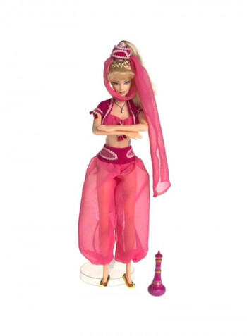 دمية مستوحاة من مسلسل الكرتون "I Dream Of Jeannie" ومزودة بمصباح 13.7 x 3 x 7.8بوصة