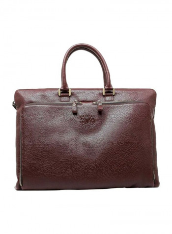 Leather Messenger Bag Brown