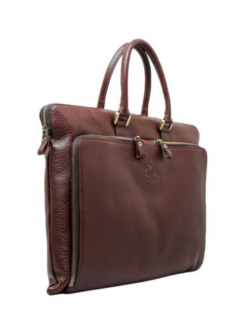Leather Messenger Bag Brown