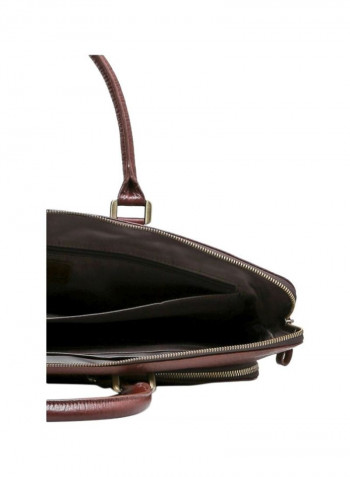 Leather Messenger Bag Brown