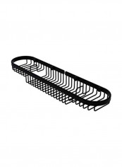 Oval Shaped Combination Shower Basket Matte Black 18.8x2.2x4.1inch