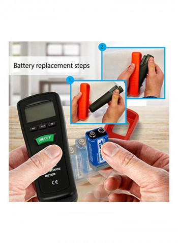 Hand Held Carbon Monoxide Meter Red/Black 6.29x2.17x1.57inch