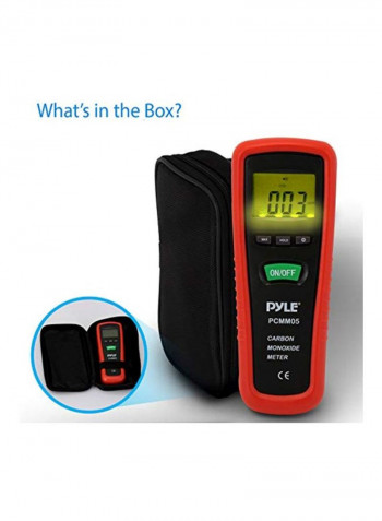 Hand Held Carbon Monoxide Meter Red/Black 6.29x2.17x1.57inch
