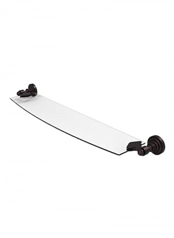Dottingham Collection Glass Shelf Clear/Brown 18inch