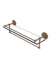 Gallery Towel Bar Glass Shelf Clear/Gold 22inch