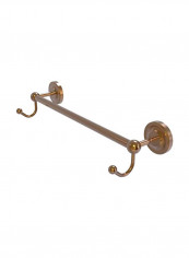 Prestige Regal Collection Integrated Hooks Towel Bar Brushed Bronze 18inch