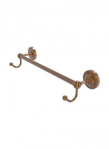 Prestige Regal Collection Integrated Hooks Towel Bar Brushed Bronze 18inch