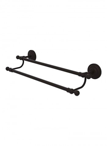 Que New Collection Brass Double Towel Bar Brown 18inch
