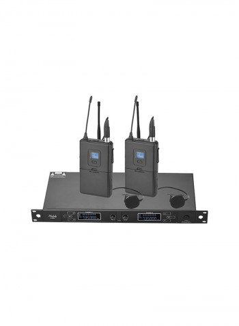 Professional Dual-Channel UHF Wireless Microphone System