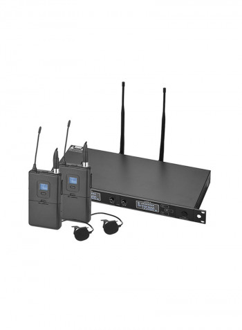 Professional Dual-Channel UHF Wireless Microphone System