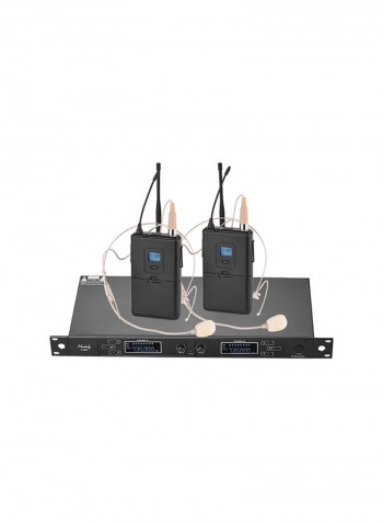 Professional Dual-Channel UHF Wireless Microphone System