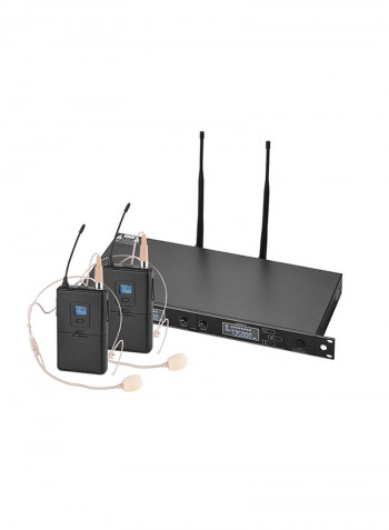 Professional Dual-Channel UHF Wireless Microphone System