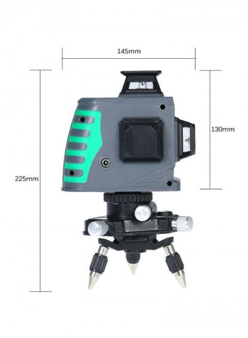 12-Line Touch Control Laser Beam Level Meter Green/Grey