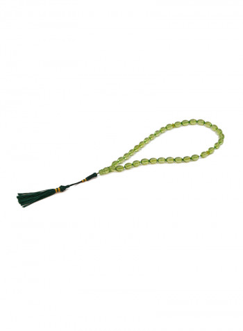 Light Green Natural Transparent Amber Prayer Beads Sebha