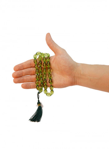 Light Green Natural Transparent Amber Prayer Beads Sebha
