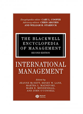 The Blackwell Encyclopedia of Management, International Management Hardcover