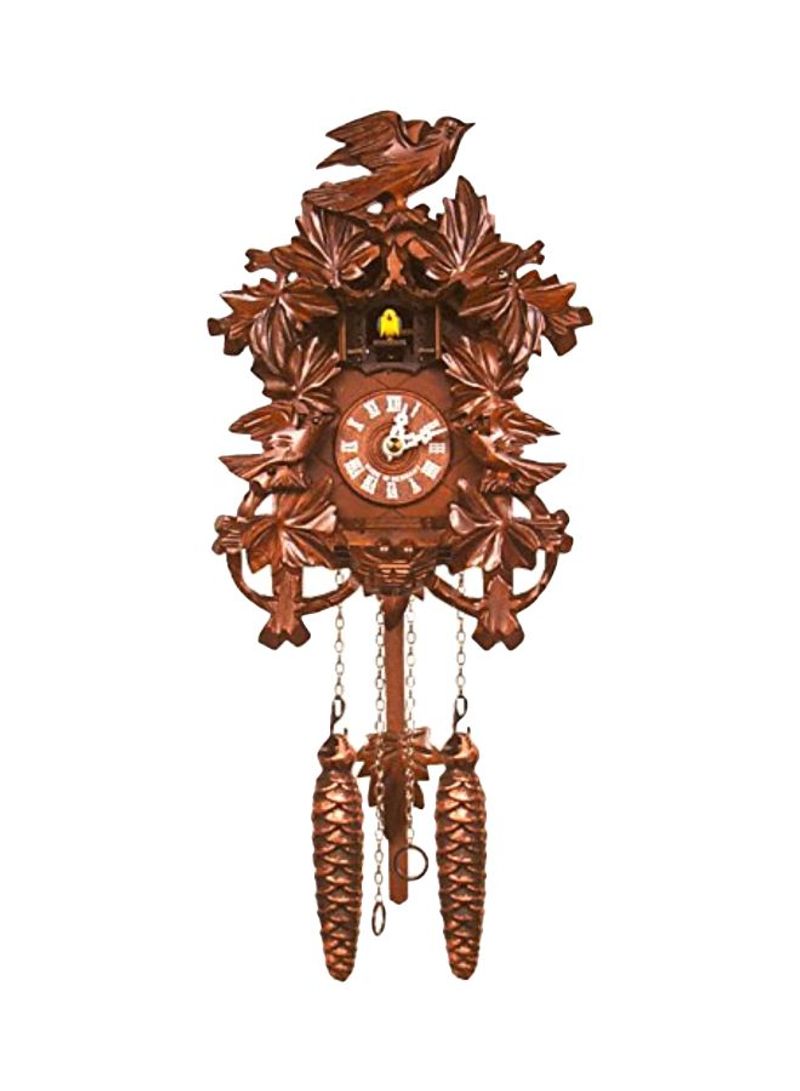 Engstler Battery-Operated Cuckoo Clock Brown 9.25x7.5x6inch