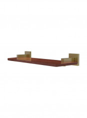 Montero Collection Wooden Shelf Gold/Brown 16inch