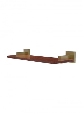 Montero Collection Wooden Shelf Gold/Brown 16inch