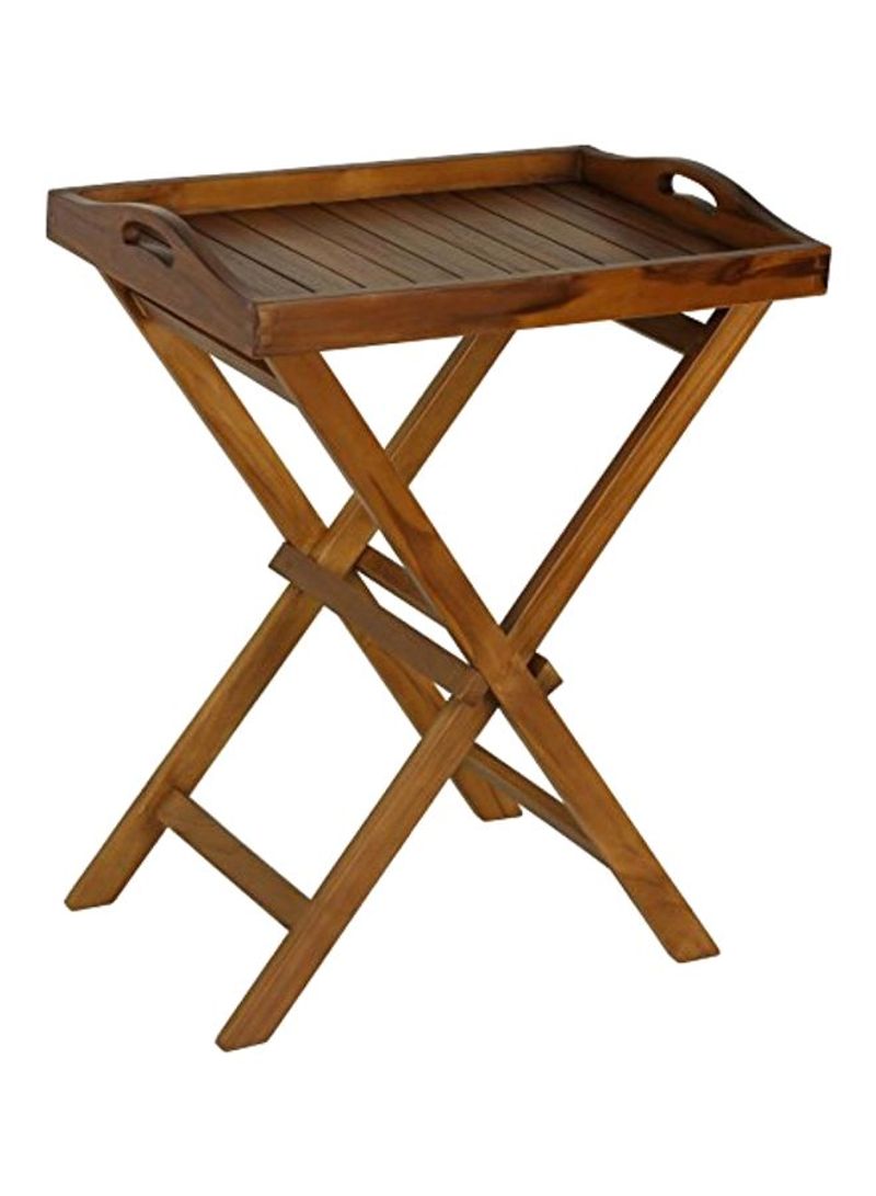 Wooden Tray Table Brown