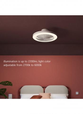 Intelligent Ceiling Fan Light With Remote White