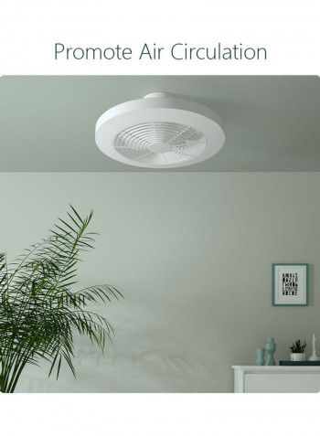 Intelligent Ceiling Fan Light With Remote White