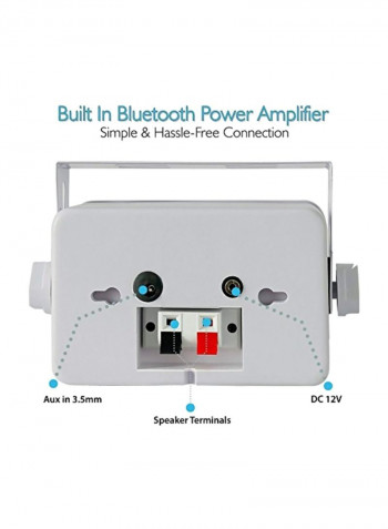 3-way Active Passive Outdoor Waterproof Bluetooth Speaker PDWR42WBT White