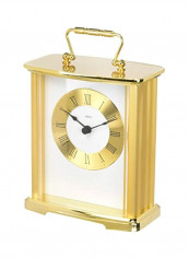 Metal Anniversary Carriage Clock Gold/White 7.7inch