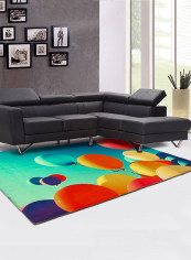 Colorful Balloons 3D Pattern Anti-Skid Carpet Multicolour 160x230centimeter