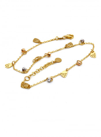 18 Karat Gold Star Rosary Anklet Gold
