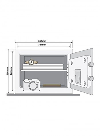 Certified Home Safe Grey/Silver 46.8x45x37.4cm