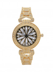 Women's 22K Gold Plated With Stones Analog Watch P21905-1
