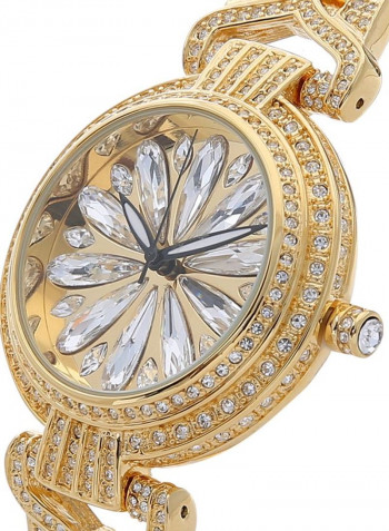 Women's 22K Gold Plated With Stones Analog Watch P21905-1