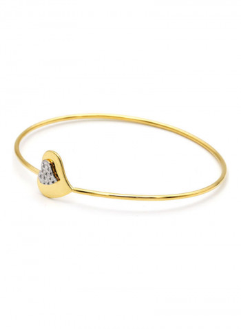 Real Gold Heart Bangle Gold