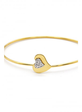 Real Gold Heart Bangle Gold