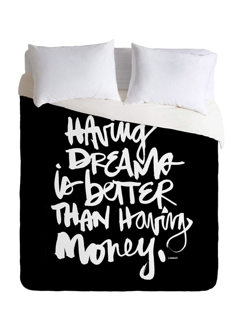 Kal Barteski Having Dreams 2 Printed Polyester Duvet Cover Polyester White/Black Queen