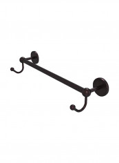 Prestige Skyline Collection Integrated Hooks Towel Bar Black 18inch