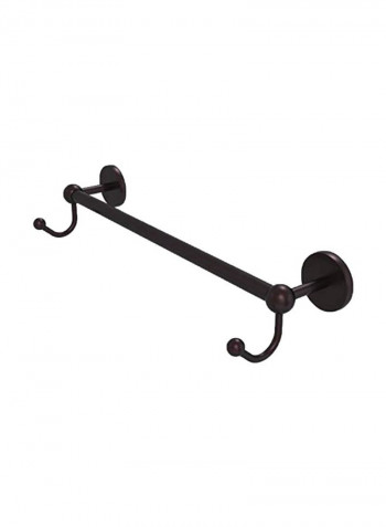 Prestige Skyline Collection Integrated Hooks Towel Bar Black 18inch