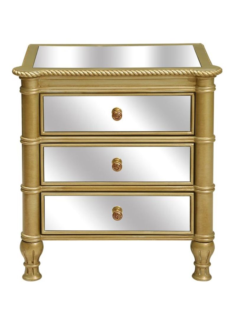 Playonix Night Stand Gold/Silver 60x65x43centimeter
