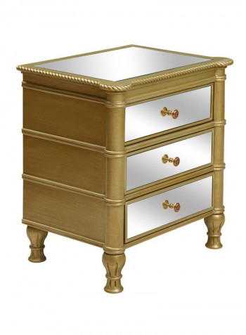 Playonix Night Stand Gold/Silver 60x65x43centimeter