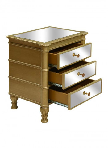Playonix Night Stand Gold/Silver 60x65x43centimeter