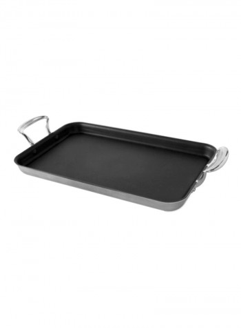 2 Burner High Sides Griddle Black 17.50x1.13x10.75inch