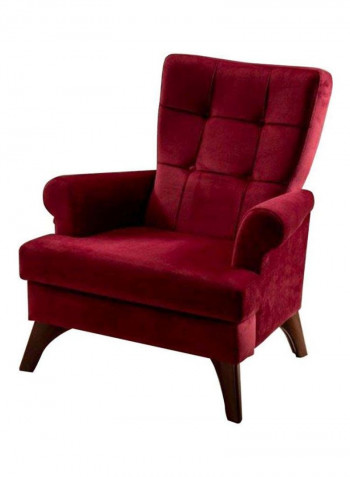 Perla Fabric Sofa Red 85x85x95cm