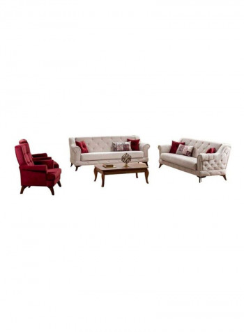Perla Fabric Sofa Red 85x85x95cm