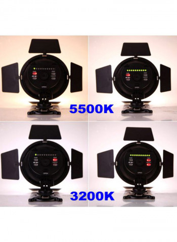 LED Photography Light With Accessories 18x15.5x15.5centimeter White